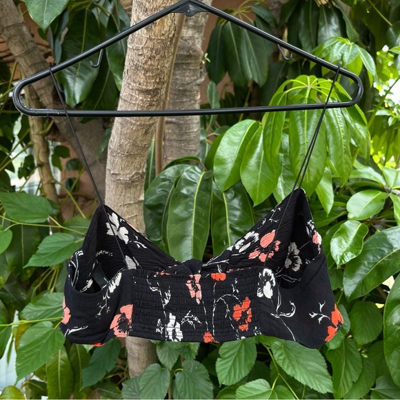 Out From Under Urban Outfitters black floral bra top that ties. - Picture 4 of 4